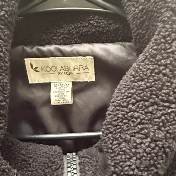 Koolaburra By UGG Teddy Quilted Jacket Size Medium Black - Picture 5 of 10
